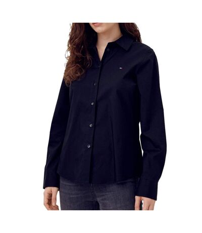 Chemise marine femme tommy hilfiger ess poplin regular s - 34