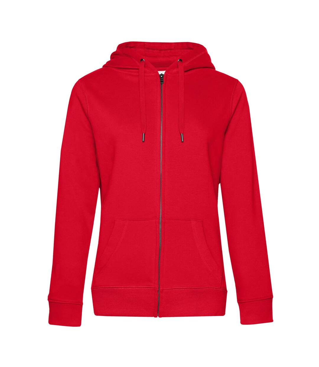 Womens/ladies queen full zip hoodie red B&C