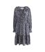 Womens/ladies Floral Smock Panel Mini Dress Black Cath Kidston-2