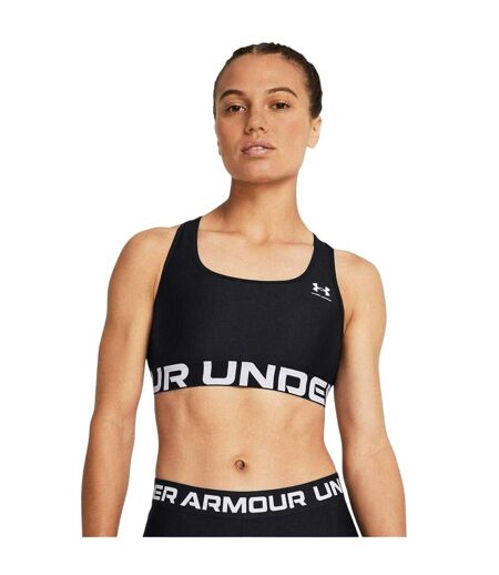 Womens/ladies Heatgear Sports Bra Black Under Armour