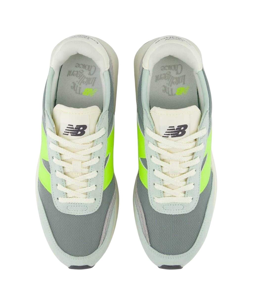 Unisex Adult 237 N Mesh Trainers Grey Blue Lime New Balance-3