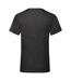 Mens valueweight v neck t-shirt black Fruit of the Loom