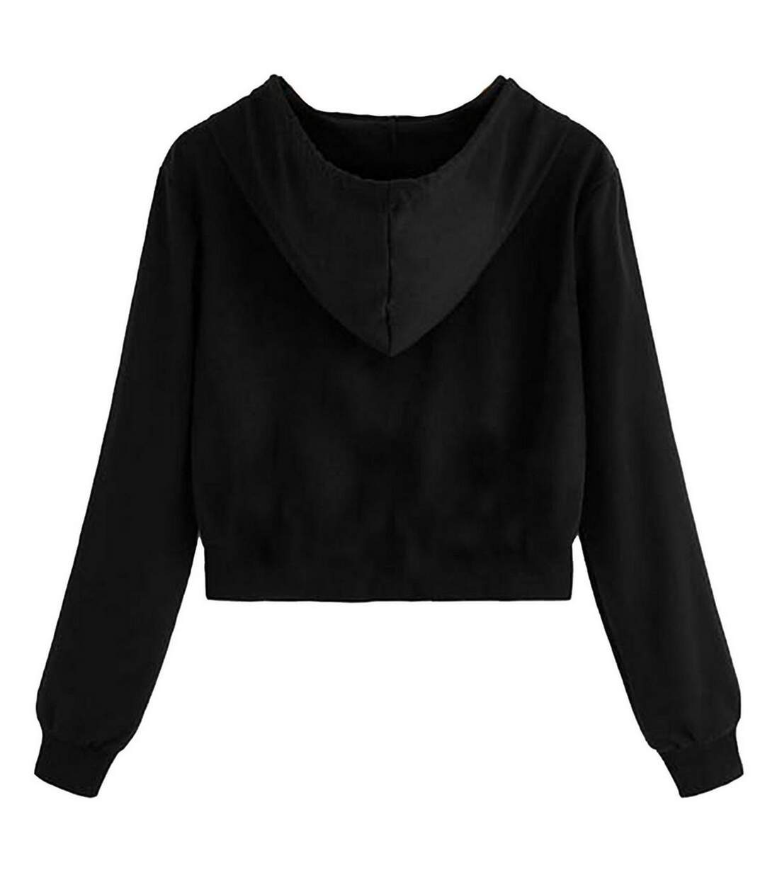 Sweat Court À Capuche Femme Noir Miso-2