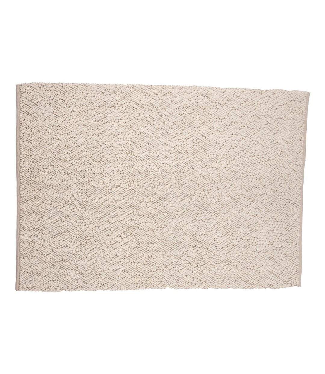Tapis Déco en Laine Jajru 200x300cm Blanc-1