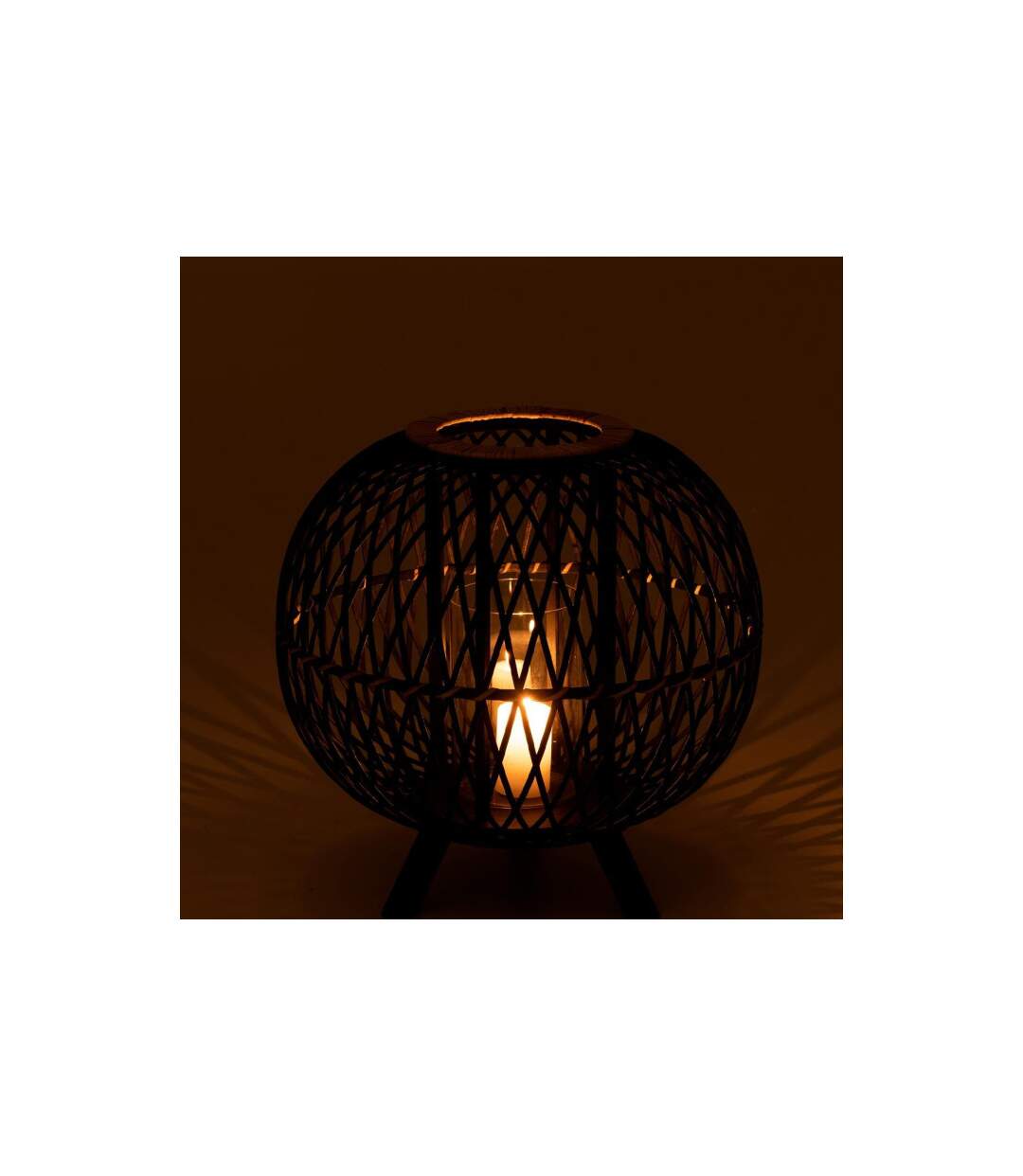Lanterne Design Boule sur Pied 43cm Noir-3
