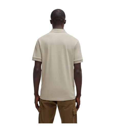Polo Motif/style Logo Rectangulaire Passenger Homme Beige Clair Boss