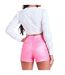 Womens/ladies High Waist Shorts Pink Missy Empire-2