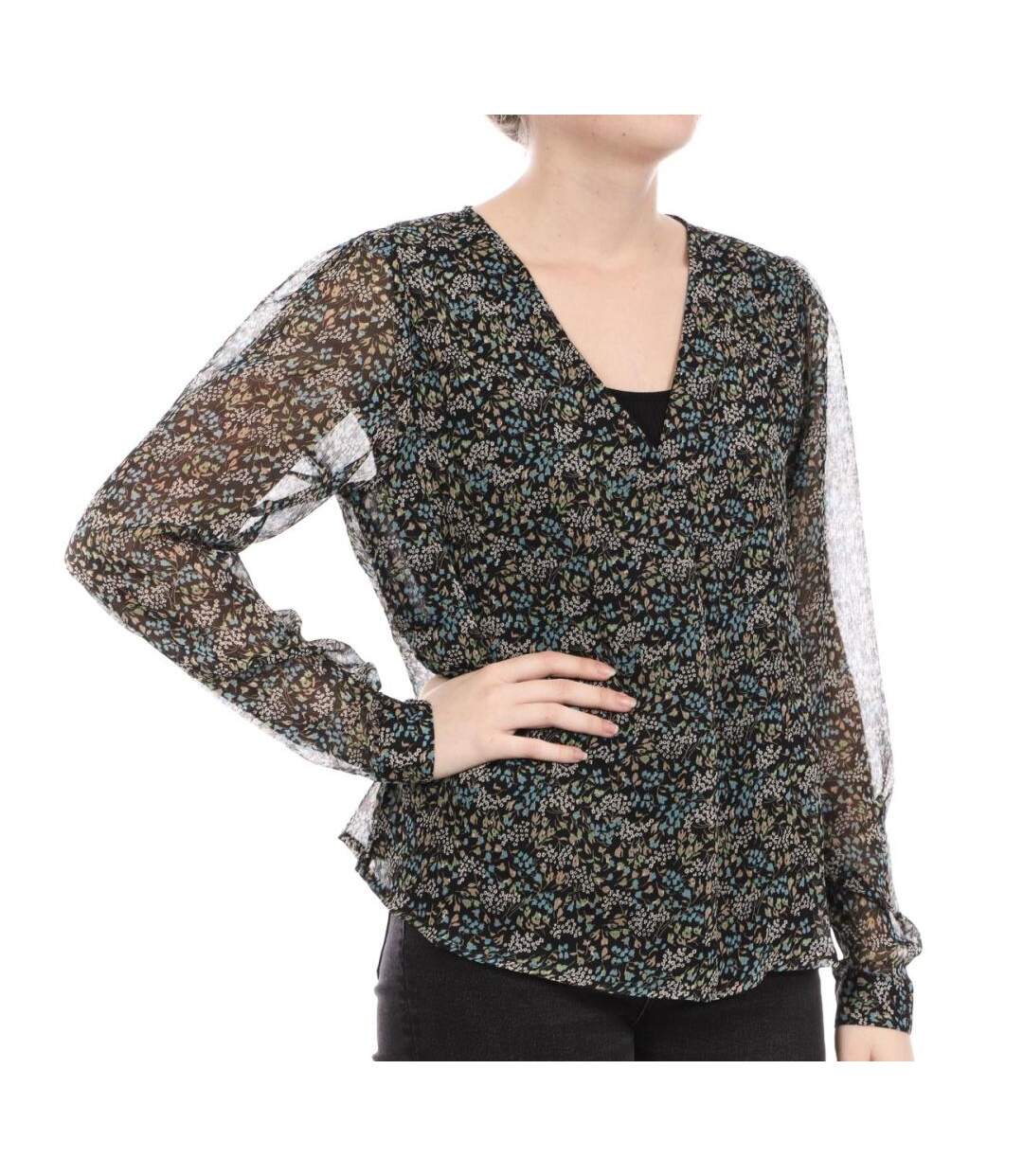 Blouse Noir à fleurs Femme JDY Isabell - 36-1