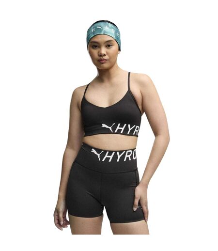 Womens/ladies Hyrox Medium Impact Sports Bra Black Puma