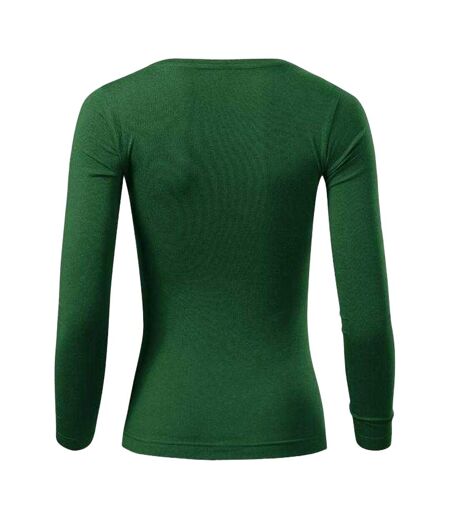 T-shirt Manches Longues Motif/style Uni Femme Vert Kaki Malfini