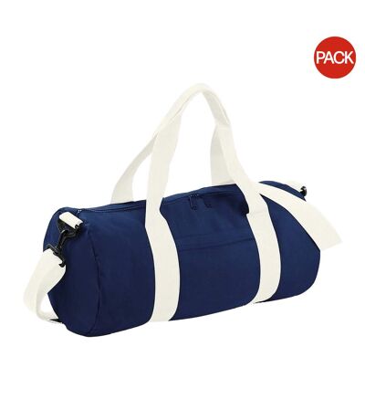 Lot De 2  Sac De Voyage 20 Litres Taille Unique Bleu Marine Blanc Cassé Bagbase