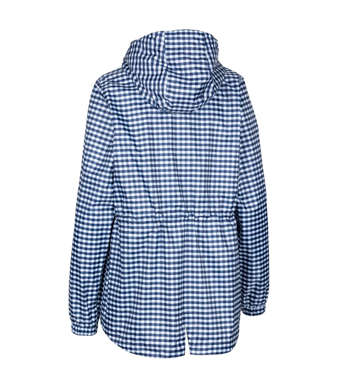 Womens/ladies niggle tp75 checked waterproof jacket navy gingham Trespass-2