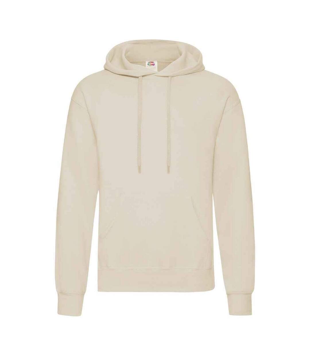 Adults unisex classic hooded sweatshirt natural Fruit of the Loom-1