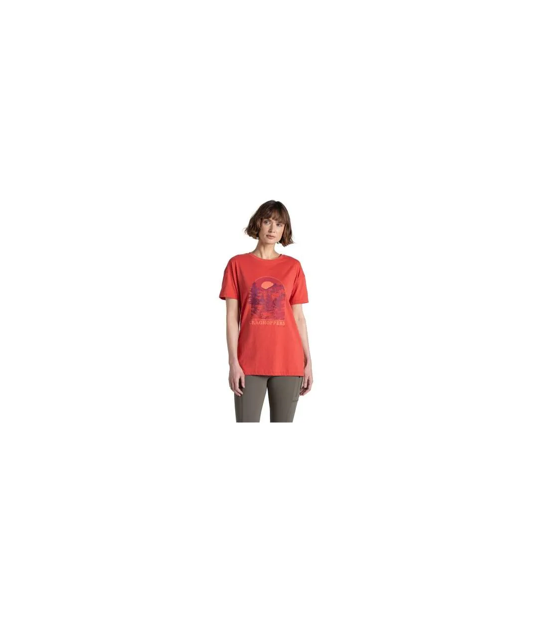 Womens/ladies Yago Mountain T-shirt Compote Red Craghoppers-1