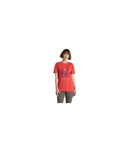 Womens/ladies Yago Mountain T-shirt Compote Red Craghoppers