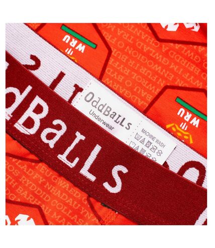 OddBalls Womens/Ladies Home Welsh Rugby Union Briefs (Red) - UTOB192