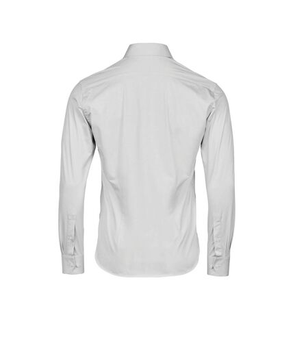 Tee Jays Mens Stretch Long-Sleeved Active Shirt (White)