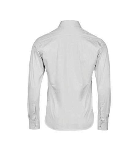 Tee Jays Mens Stretch Long-Sleeved Active Shirt (White)