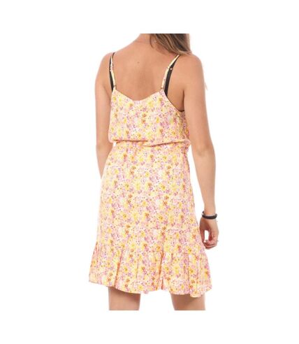 Robe Rose/Jaune Femme Vero Moda Easy Singlet - L