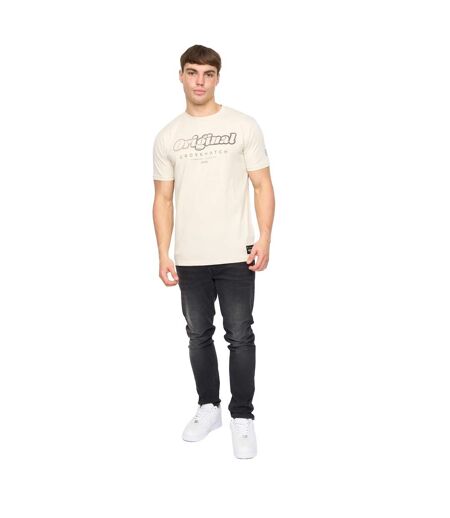 Mens Hybridge T-shirt Off White Crosshatch