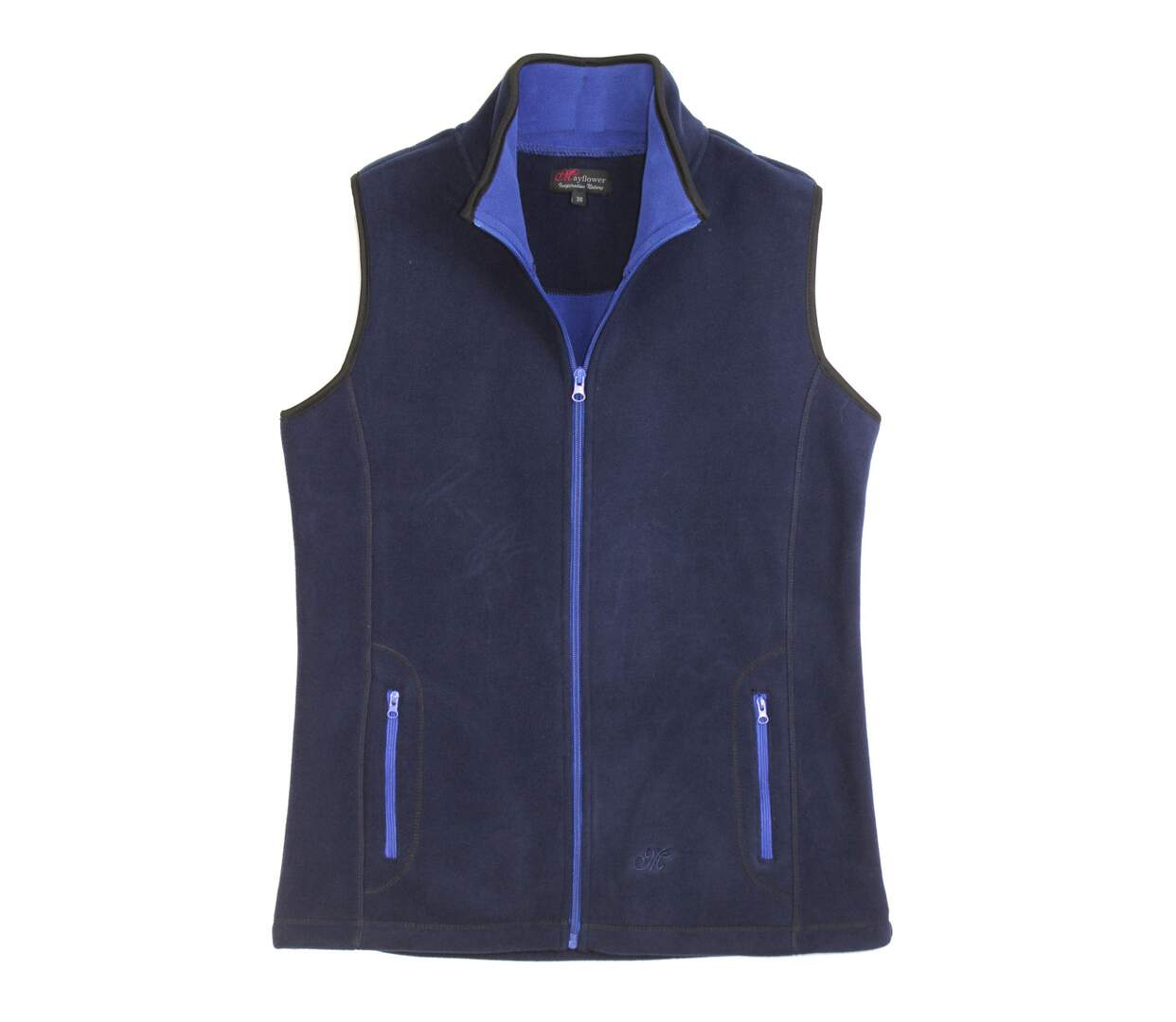 Gilet sans manches en polaire contre-collé BALZAC3 Marine (Mayflower)-5