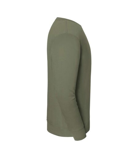 Mens Iconic Premium Set-in Sweatshirt Classic Olive Fruit Of The Loom