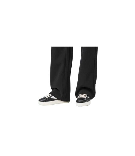Mens Leather Low Cut Trainers Black Off White Belier