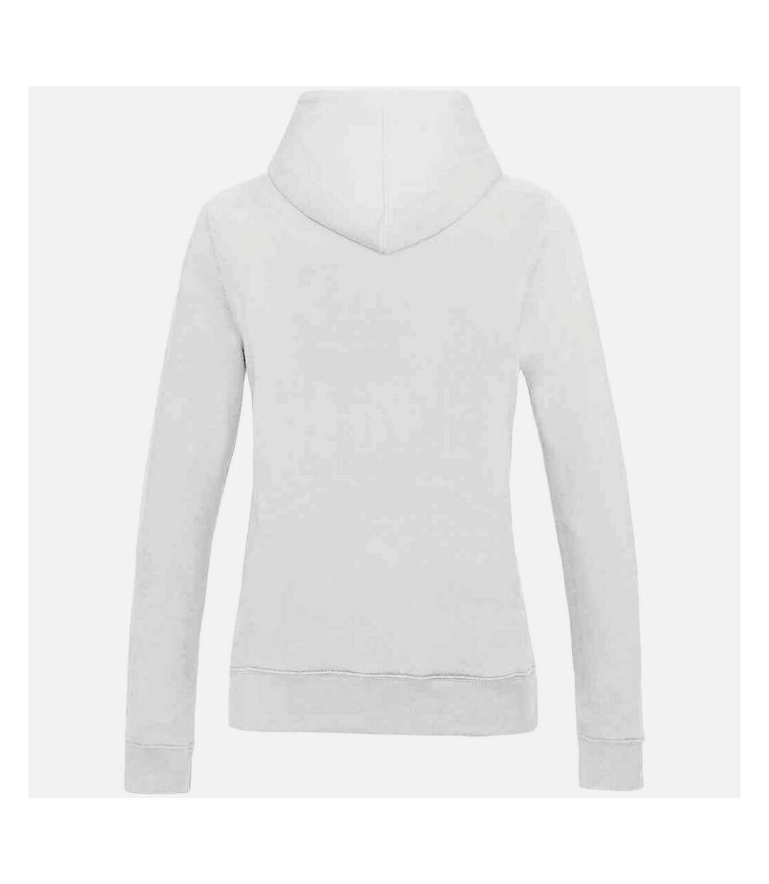 Womens/ladies girlie college hoodie arctic white Awdis