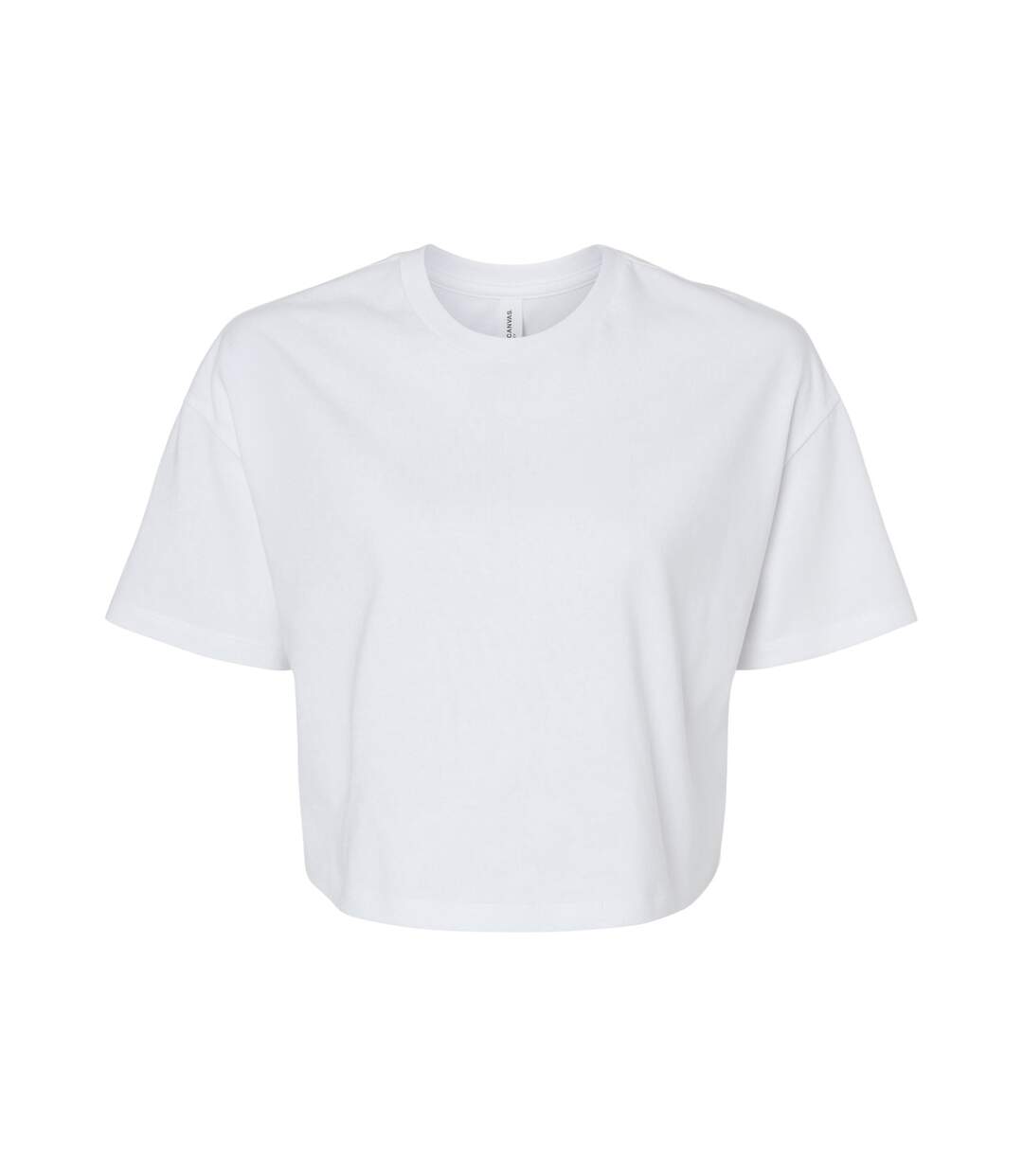 Womens/ladies Jersey Crop T-shirt White Bella + Canvas-1