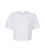 Womens/ladies Jersey Crop T-shirt White Bella + Canvas-1
