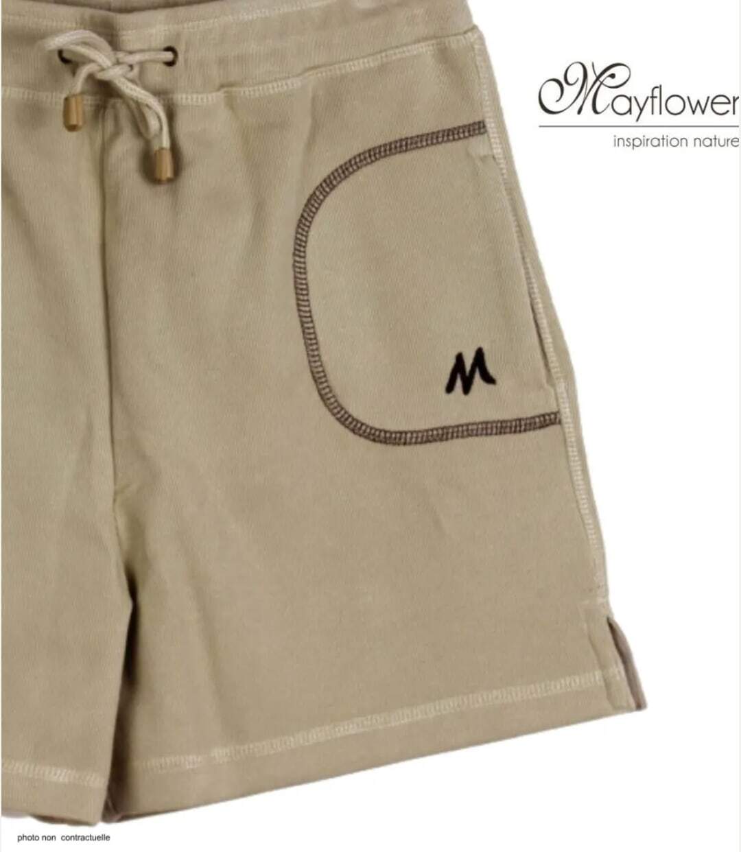 Short de sport en molleton femme sable MAYFLOWER SE9039S : la fraîcheur et la légèreté pour l'été-4
