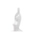 Statuette Femme Debout en Résine Yoga 45cm Blanc-3