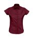 Chemisier manches courtes excess femme bordeaux SOLS