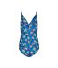 Womens/ladies penelope one piece swimsuit blue Weird Fish-2