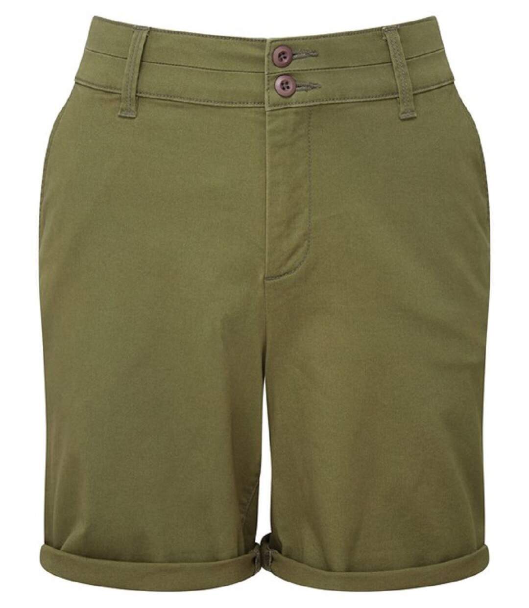 Short en coton pour femme - AQ068 - vert olive-1