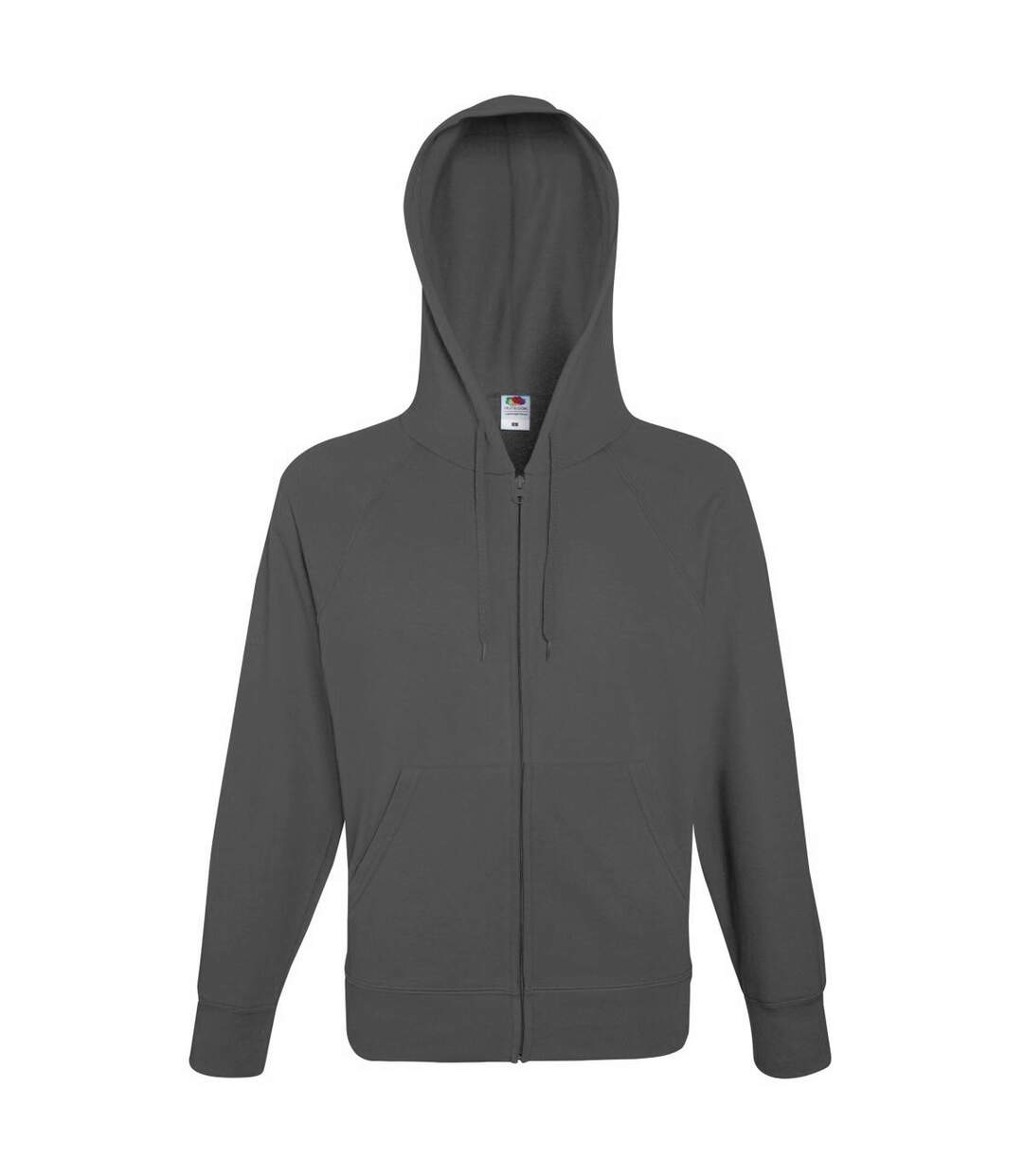 fruit of the loom black zip up hoodie