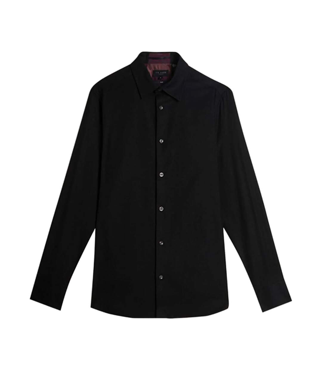 Mens Lecce Textured Stripe Long-sleeved Shirt Black Ted Baker-1