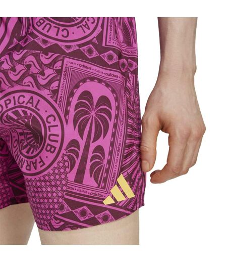 Short De Bain Farm Rio Homme Rouge Fuchsia Adidas