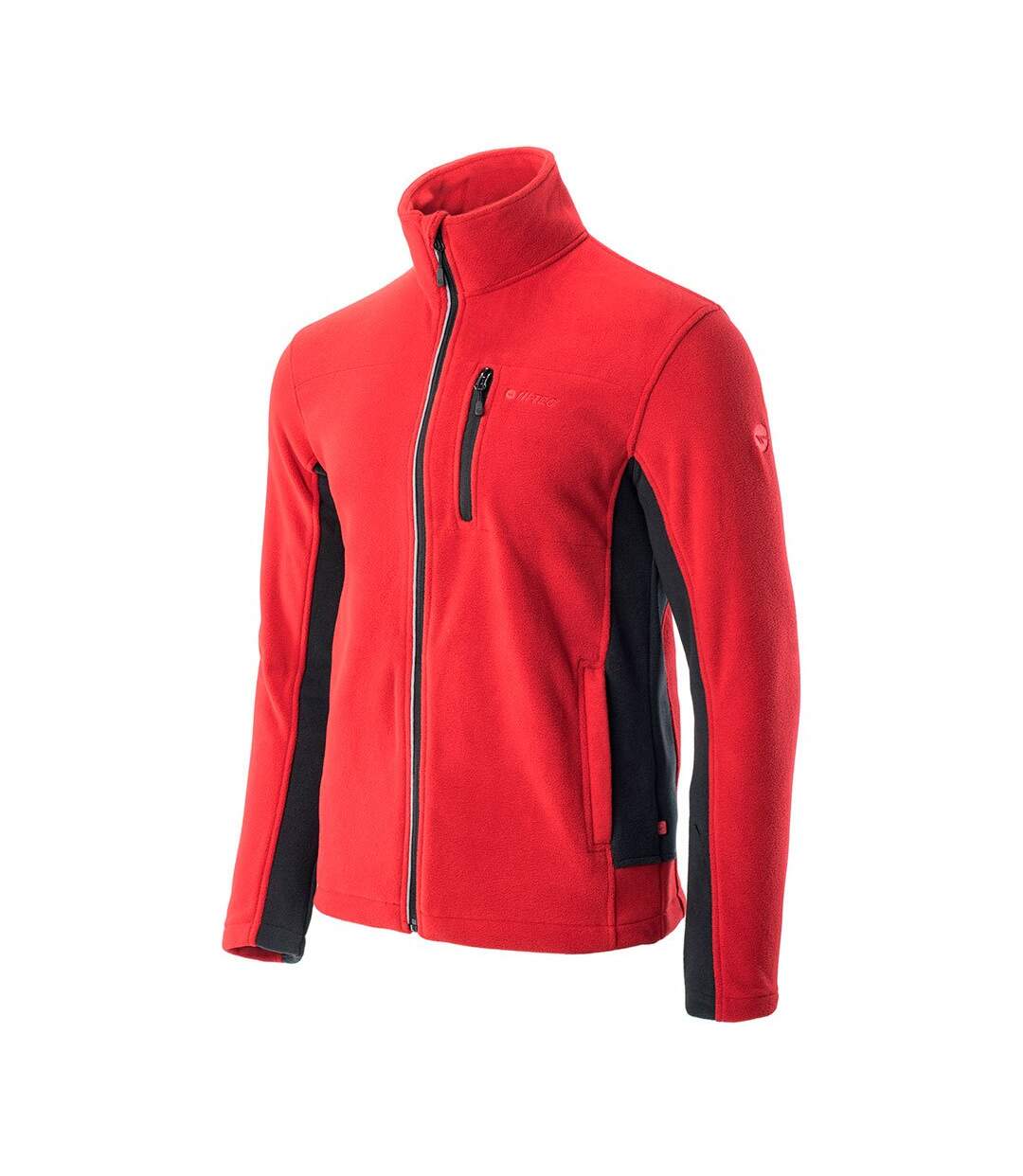 Mens Kasim Fleece Jacket Dark Red Anthracite Hi-Tec-3