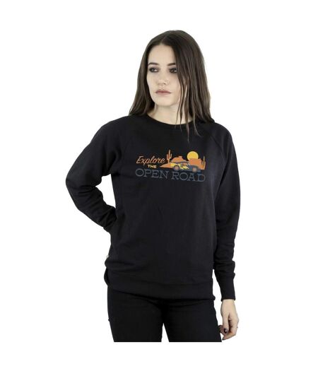 Disney - Sweat CARS EXPLORE THE OPEN ROAD - Femme (Noir) - UTBI11971