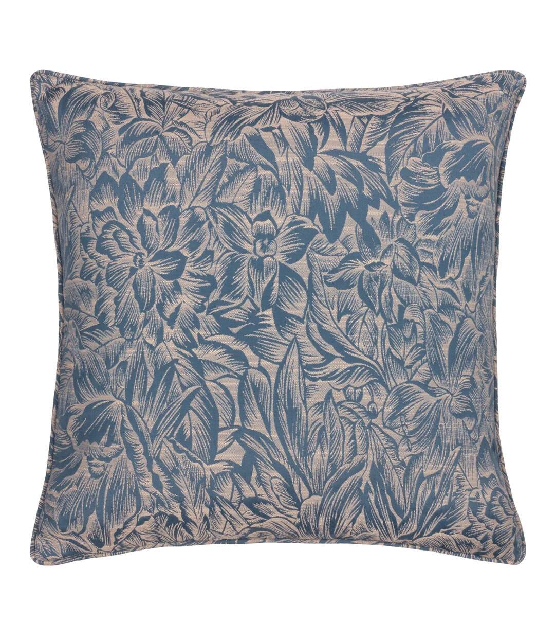 Nature grantley jacquard piped cushion cover 50cm x 50cm wedgewood Wylder