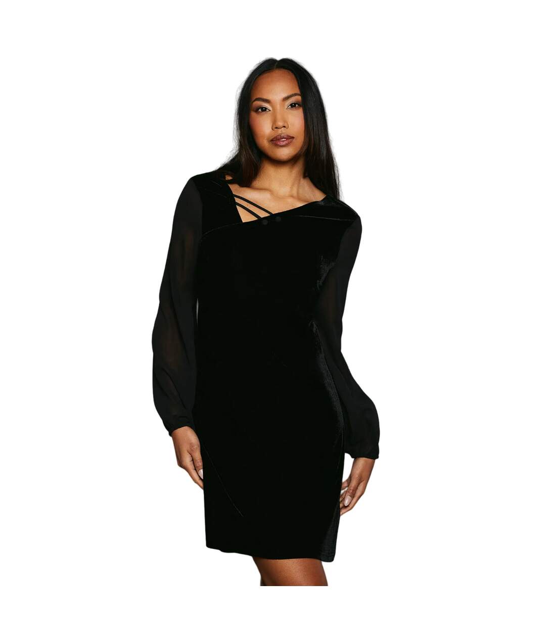 Robe Droite Femme Noir Principles-2