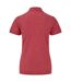 Fruit Of The Loom Womens Lady-Fit 65/35 Short Sleeve Polo Shirt (Heather Red) - UTBC384