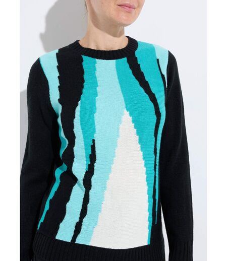 Pull chaud col rond jacquard graphique