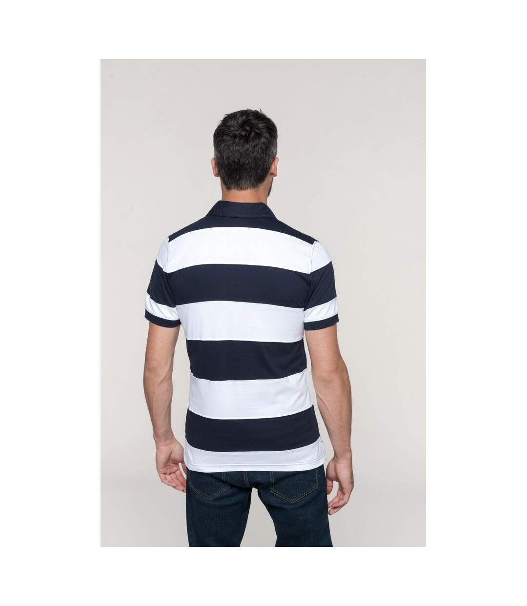 Polo rugby rayé manches courtes Kariban 100% coton-5