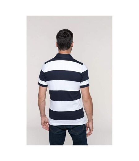Polo rugby rayé manches courtes Kariban 100% coton