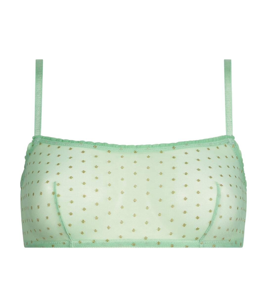 Bralette à pois en lurex pailleté Shiny Mesh-1