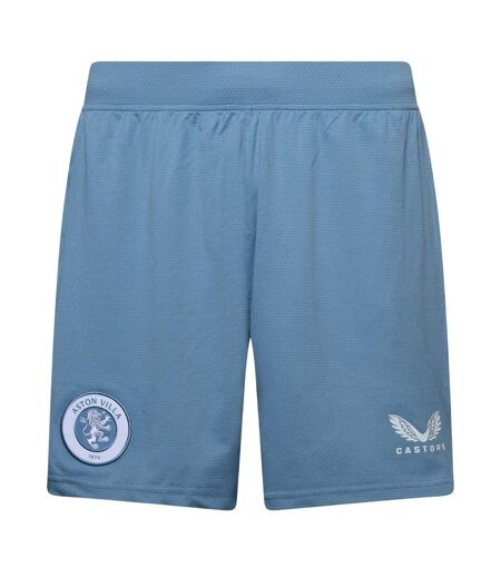 Womens/ladies Aston Villa Fc Football Shorts Blue Shadow Deep Depths Castore