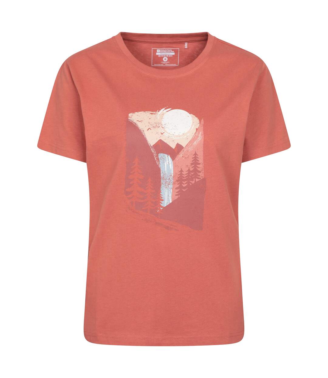 Womens/ladies waterfall relaxed fit t-shirt rust Mountain Warehouse-1