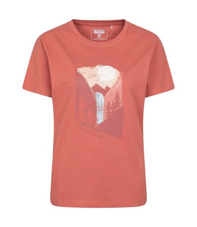 Womens/ladies waterfall relaxed fit t-shirt rust Mountain Warehouse